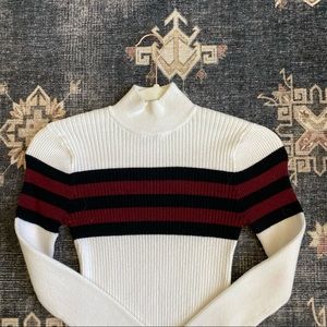 Mock Neck Fitted Sweater